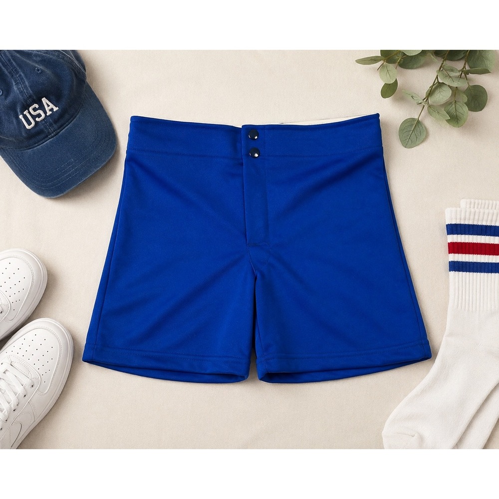 Vintage 90s Coaches Shorts Mens 28-30 Blue USA Made Gym Retro Athletic Apparel S